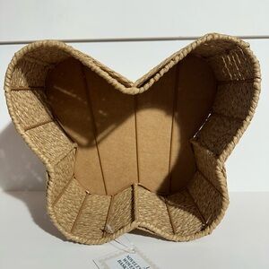 Woven Butterfly Statement Basket Neutral Coastal Farmhouse Decor Wall Basket